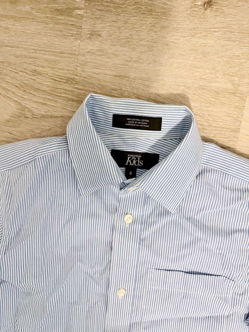 Nordstrom Light Blue and White Striped Dress Shirt